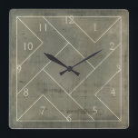 Abstraktes Konzept mit geometrischen Formen Quadratische Wanduhr<br><div class="desc">Dreiecke,  Quadrate und L-Blöcke. Oh mein! Dieses Muster wurde von Vision Studio als abstrakter geometrischer Entwurf erstellt. Wofür ist es ein Entwurf? Kaufen Sie das Stück und lassen Sie Ihre Freunde zu besprechen!</div>