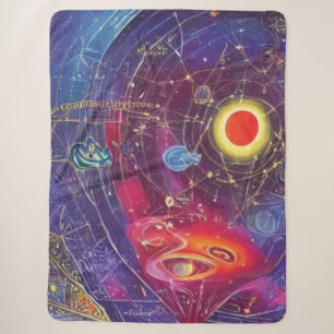 Abstraktes kosmisches Diagramm Sherpa Blanket Sherpadecke