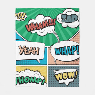 Abstraktes kreatives Konzept Comic Pop Art Blank Fleecedecke