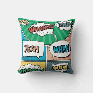 Abstraktes kreatives Konzept Comic Pop Art Blank Kissen