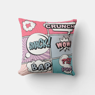 Abstraktes kreatives Konzept Comic Pop Art Blank Kissen