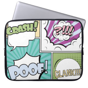 Abstraktes kreatives Konzept Comic Pop Art Blank Laptopschutzhülle