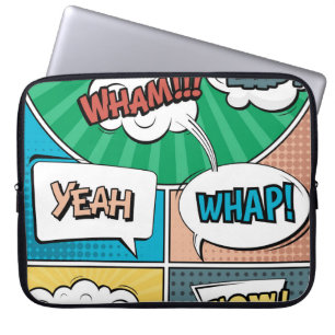 Abstraktes kreatives Konzept Comic Pop Art Blank Laptopschutzhülle