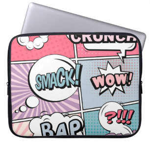 Abstraktes kreatives Konzept Comic Pop Art Blank Laptopschutzhülle