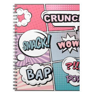 Abstraktes kreatives Konzept Comic Pop Art Blank Notizblock