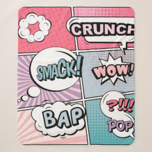 Abstraktes kreatives Konzept Comic Pop Art Blank Sherpadecke