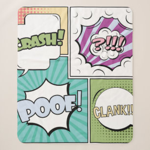 Abstraktes kreatives Konzept Comic Pop Art Blank Sherpadecke
