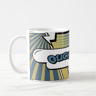 Abstraktes kreatives Konzept Comic Pop-Art-Stil bl Kaffeetasse
