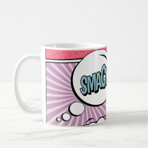 Abstraktes kreatives Konzept Comic Pop-Art-Stil bl Kaffeetasse