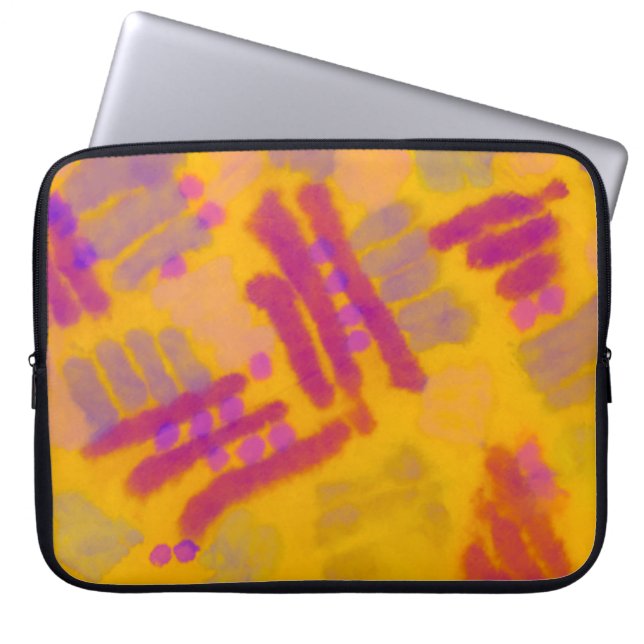 Abstraktes kreatives zeichn. Hintergrund der Farbe Laptopschutzhülle (Vorderseite)