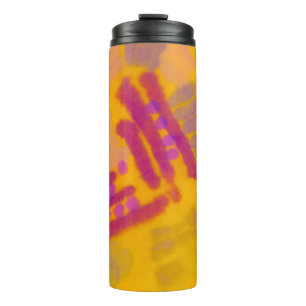 Abstraktes kreatives zeichn. Hintergrund der Farbe Thermosbecher