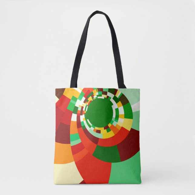 Abstraktes Kreismuster Tasche (Vorderseite)