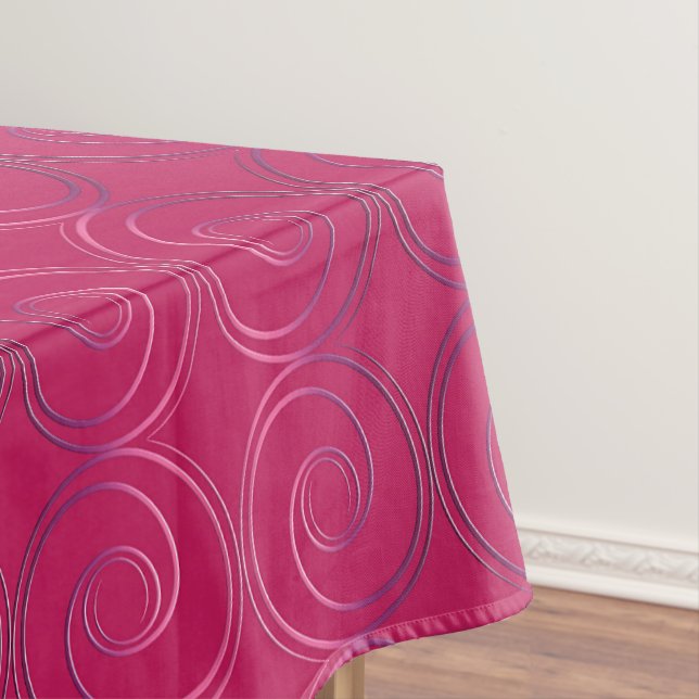 abstraktes Kreisrotmuster Tischdecke (Beispiel)