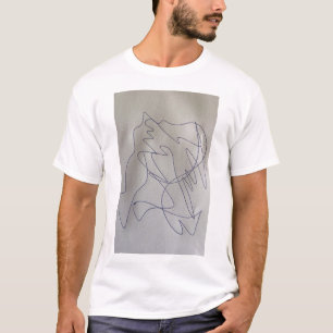 Abstraktes Kritzelstift-Zeichnungs-Grafik-T-Shirt T-Shirt