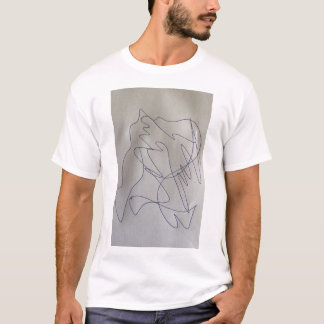 Abstraktes Kritzelstift-Zeichnungs-Grafik-T-Shirt T-Shirt