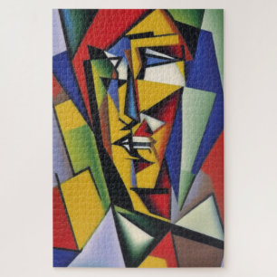 Abstraktes kubistisches Portrait Jigsaw Puzzle