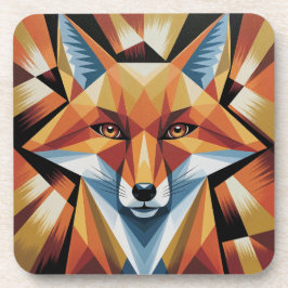 Abstraktes kubistisches Set für den Fuchs Getränkeuntersetzer