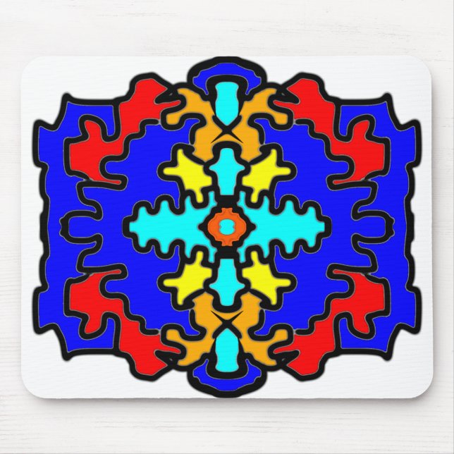 Abstraktes, kühnes Mandala Mousepad (Vorne)