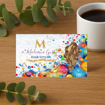Abstraktes Kunst-Blasen Goldenes Monogramm Hairsty