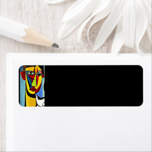 Abstraktes Kunst Rücksendeadressetikett