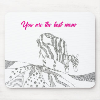 Abstraktes Kunst-Strichmännchen-Mauspad-Geschenk f Mousepad
