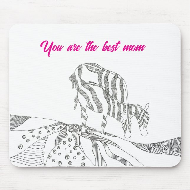 Abstraktes Kunst-Strichmännchen-Mauspad-Geschenk f Mousepad (Vorne)