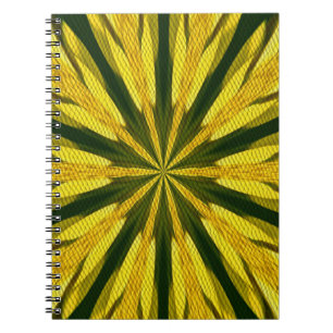 Abstraktes Kunstbuch in Gelb und Grün Notizblock