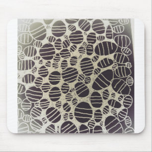 Abstraktes Kunstdesign in Schwarzweiß Mousepad