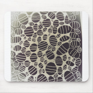 Abstraktes Kunstdesign in Schwarzweiß Mousepad