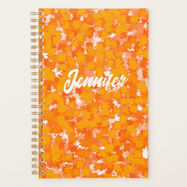 Abstraktes Kunstdesign Orange Foliage Planer (Vorderseite)