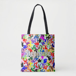 Abstraktes Kunstdesign Personalisiert Tasche