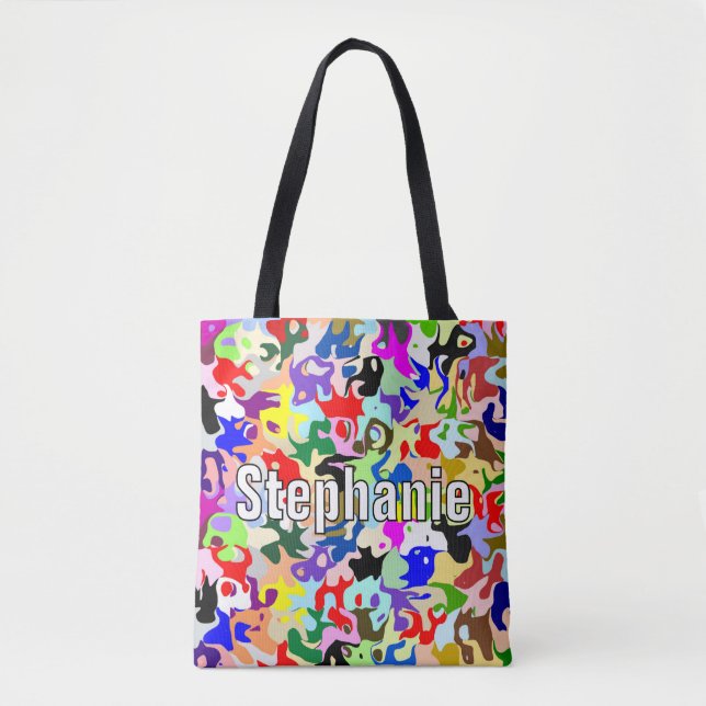 Abstraktes Kunstdesign Personalisiert Tasche (Vorderseite)