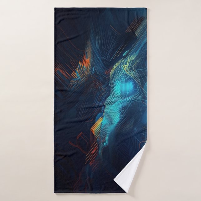 Abstraktes Kunsthandtuch Badehandtuch (Badehandtuch)