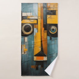 Abstraktes Kunsthandtuch Badehandtuch
