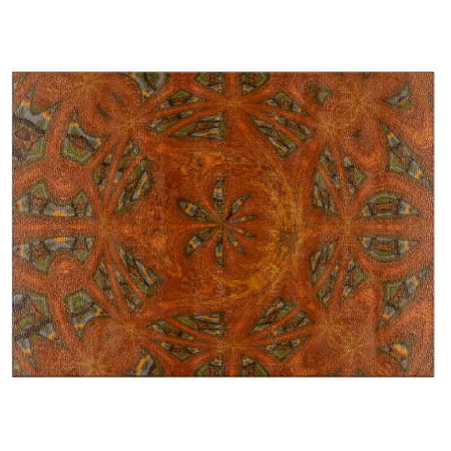 Abstraktes Kunstlabyrinth Schneidebrett (Vorderseite)