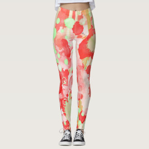 Abstraktes künstlerisches Wasserfarbmuster Leggings