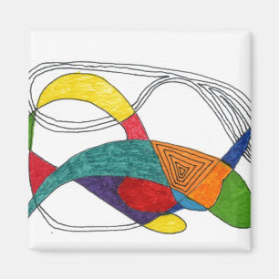 Abstraktes Kunstmagazin "Boomerangs" Magnet