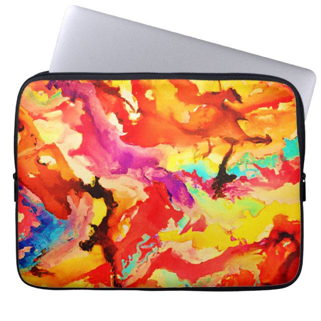 Abstraktes Kunstmuster Laptopschutzhülle (Vorderseite)
