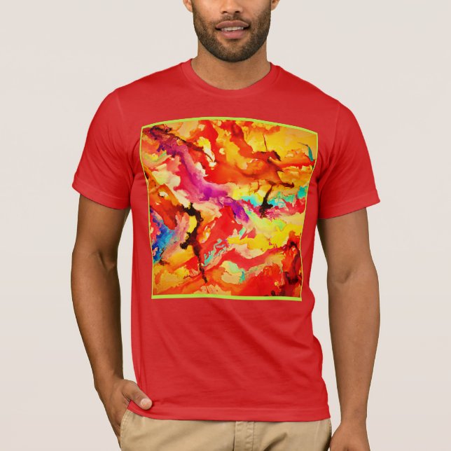 Abstraktes Kunstmuster T-Shirt (Vorderseite)