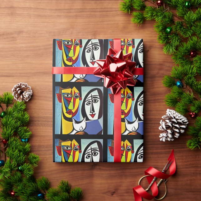Abstraktes Kunstpapier Geschenkpapier (Feiertagsgeschenk)