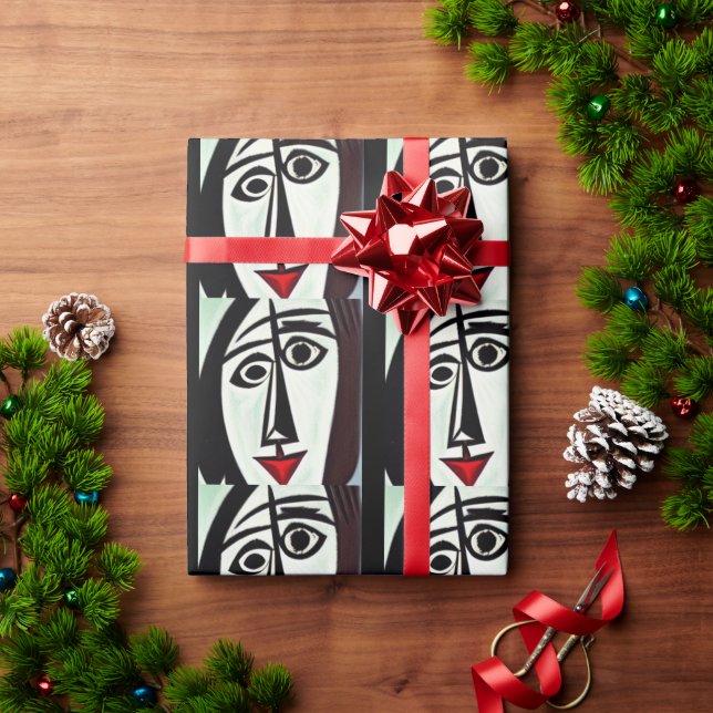 Abstraktes Kunstpapier Geschenkpapier (Feiertagsgeschenk)