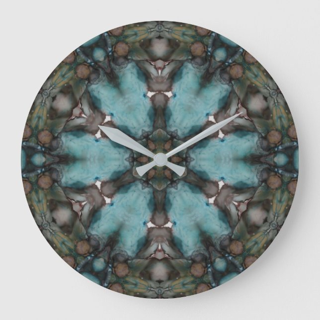Abstraktes Kunstrad Große Wanduhr (Vorderseite)