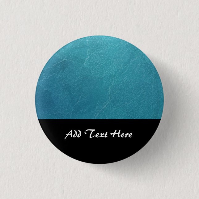 Abstraktes Kunstwerk aus Blauem Eis Button (Vorderseite)