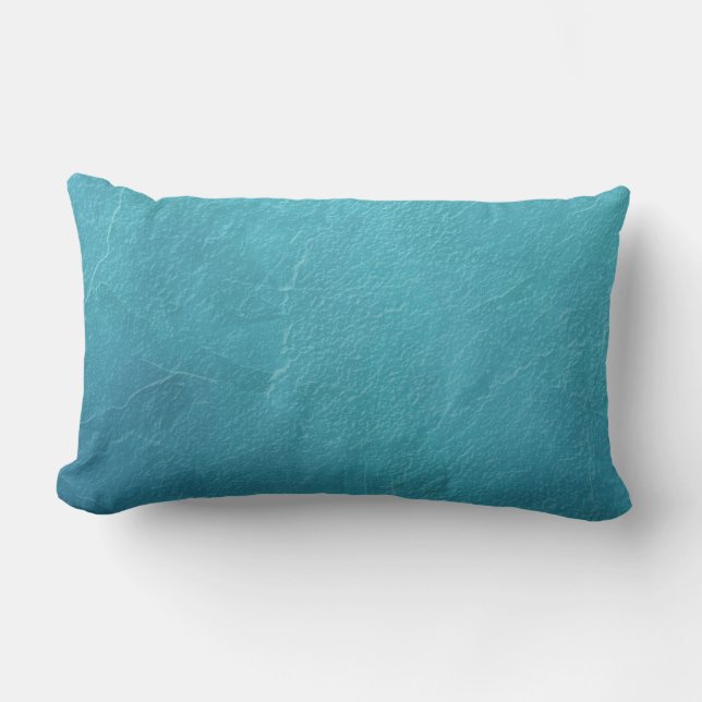 Abstraktes Kunstwerk aus Blauem Eis Lendenkissen (Vorderseite)