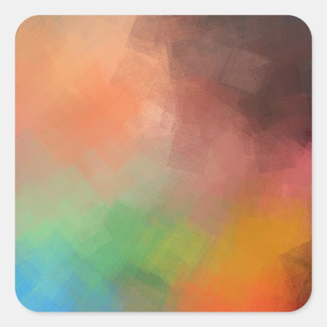 Abstraktes Kunstwerk Leere Moderne Vorlage Elegant Quadratischer Aufkleber (Vorderseite)
