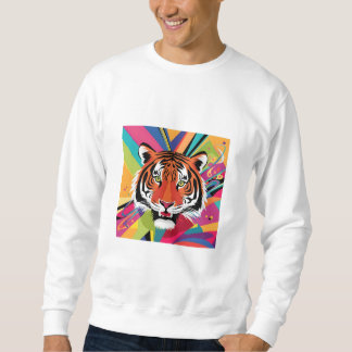 abstraktes Kunstwerk Tiger Design, das lebendig is Sweatshirt