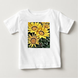 Abstraktes Land Gelb Daisy Baby T-shirt