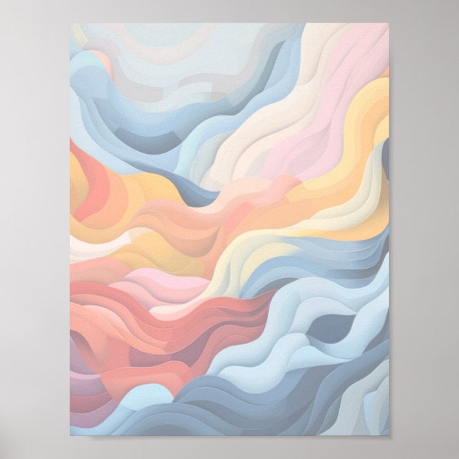 Abstraktes Landschaft 2 Poster (Vorne)