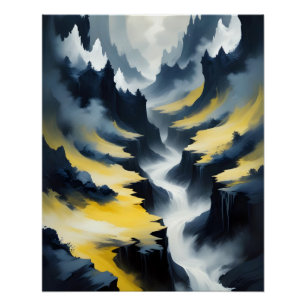 Abstraktes Landschaftsplaner Hintergrundbilder Kun Poster