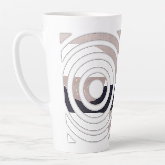 Abstraktes Latte-Mug-Design Milchtasse (Links)